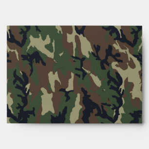 Woodland Camouflage Military Background Envelopes
