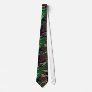 Woodland Camouflage Neck Tie