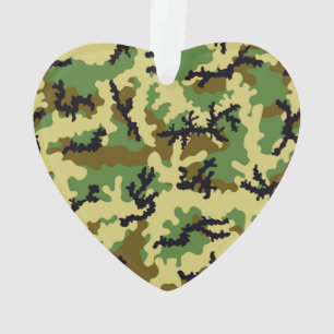 Woodland camouflage ornament