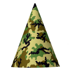 Woodland camouflage party hat