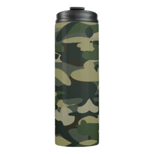 Woodland Camouflage Pattern Tactical Military Camo Thermal Tumbler