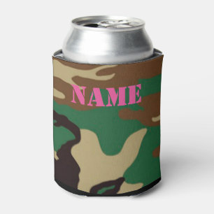 Woodland Camouflage ~ Personalised Name / Initials Can Cooler