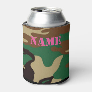Woodland Camouflage ~ Personalised Name / Initials Can Cooler