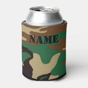Woodland Camouflage ~ Personalised Name / Initials Can Cooler