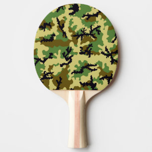 Woodland camouflage ping pong paddle