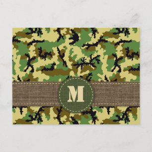 Woodland camouflage postcard