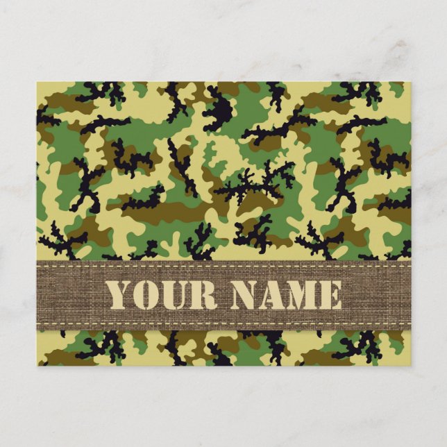 Woodland camouflage postcard (Front)