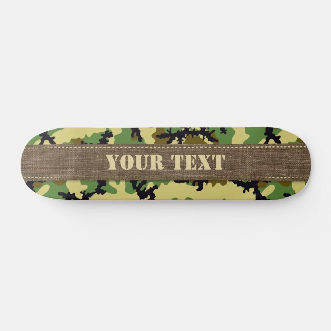 Woodland camouflage skateboard (Horz)
