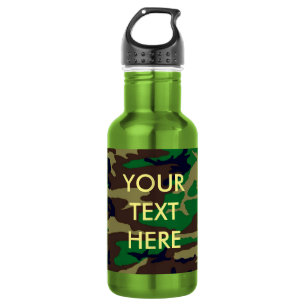 Woodland Camouflage Stainless Steel Water Bottle