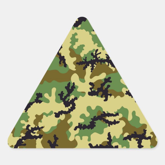 Woodland camouflage triangle sticker (Front)