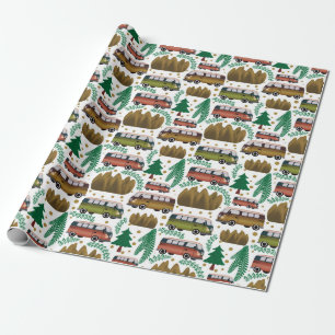 Woodland Camper Pattern Wrapping Paper