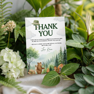 Woodland Camping Happy Camper Thank You Card