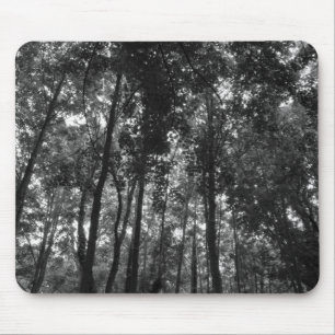Woodland Canopy 02 BW Mouse Mat