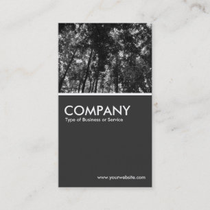 Woodland Canopy BW - 80pc Grey Business Card