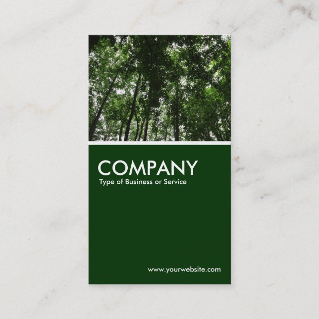 Woodland Canopy - Dark Green Business Card (Front)