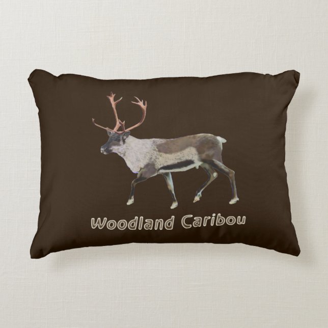 Woodland Caribou Decorative Cushion (Front)