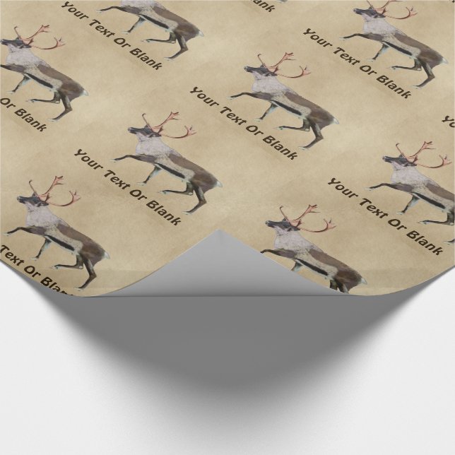 Woodland Caribou Wrapping Paper (Corner)
