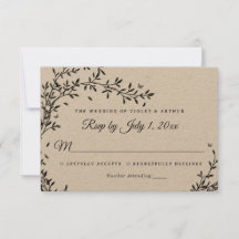 Woodland Charm Wedding RSVP