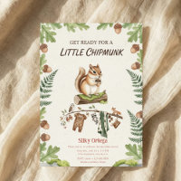 Woodland chipmunk Greenery baby shower