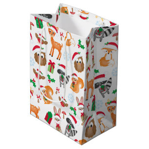 Woodland Christmas Animal Medium Gift Bag