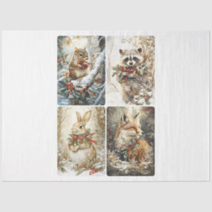 Woodland Christmas Critters Tissue Paper