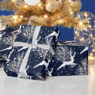 Woodland Christmas Deer - DIY Background Colour Wrapping Paper