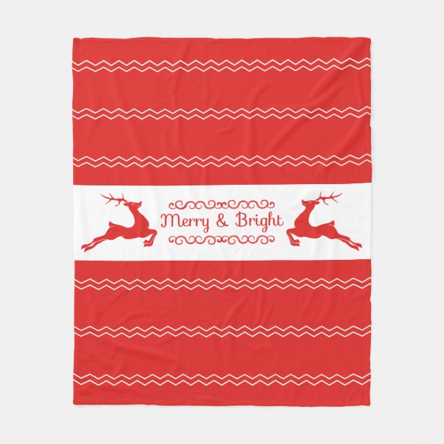 Woodland Christmas Fleece Blanket (Front)