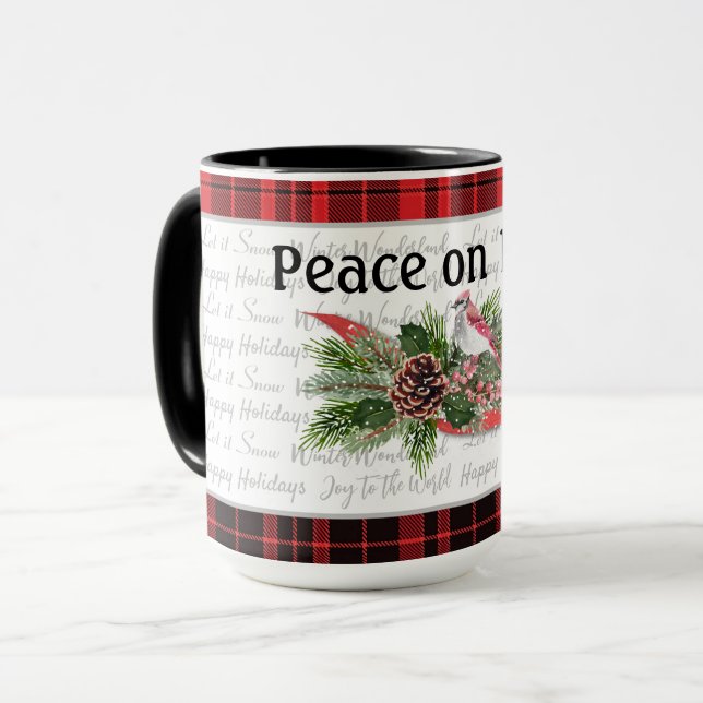 Woodland Christmas | Red Cardinal Mug (Front Left)