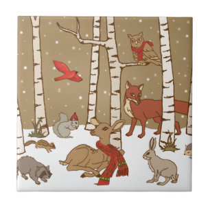 Woodland Christmas Tile