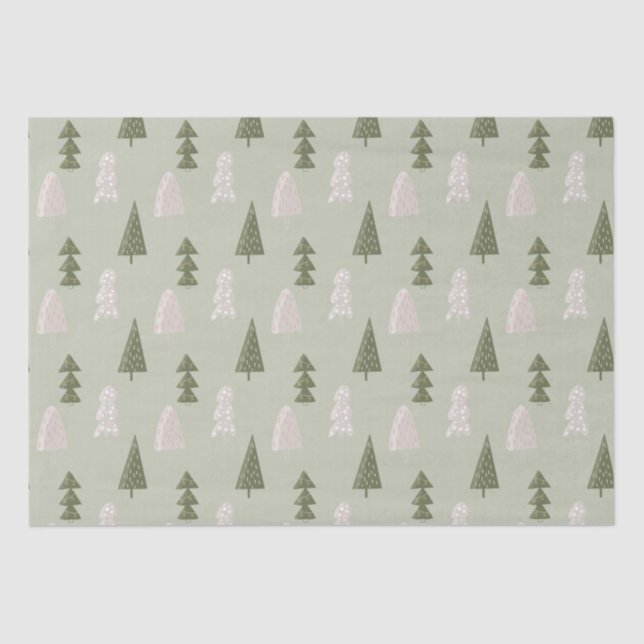 Woodland Christmas Tree Tissue Paper (Front)