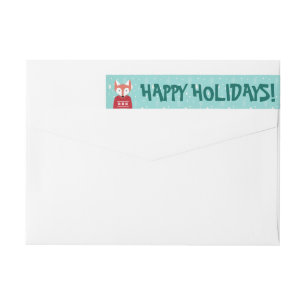 Woodland Christmas Wrap Around Label