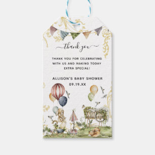 Woodland Circus   Baby Shower Thank You Gift Tags