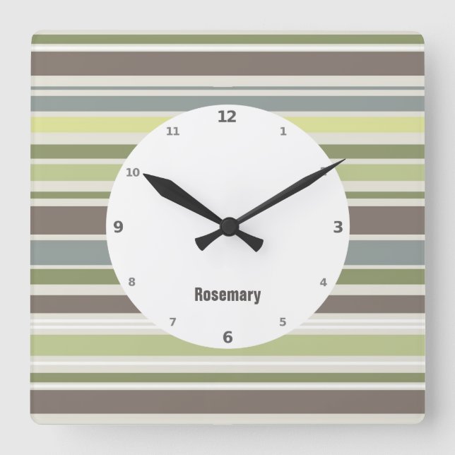 Woodland Colours Nature Pattern Wall Clock (Front)