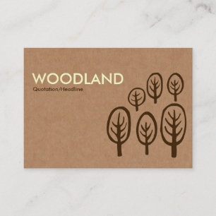 Woodland - Cream + Dark Brown on Cardboard Box Tex Business Card