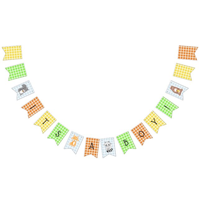 Woodland Creature Baby Shower  Bunting (All)