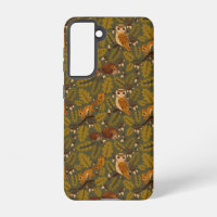 Woodland Creatures and Leaves Pattern