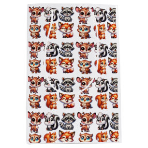 Woodland Creatures Boy's Baby Shower Medium Gift Bag