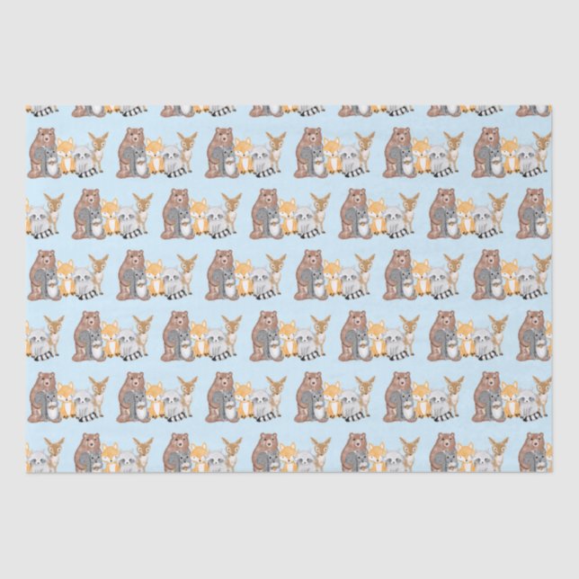 Woodland Creatures Forest Animals  Tissue Paper (Front)