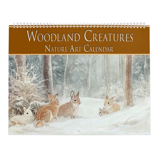 Woodland Creatures: Nature Art Calendar (Cover)