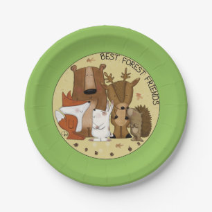 Woodland Crew-Best Forest Friends/ Individual Paper Plate