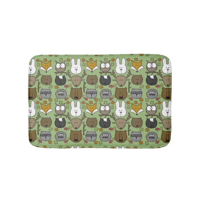 Woodland Critters-Best Forest Friends Bath Mat (Front)
