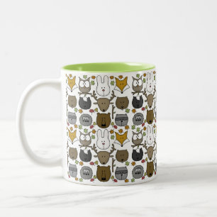 Woodland Critters-Best Forest Friends Two-Tone Coffee Mug