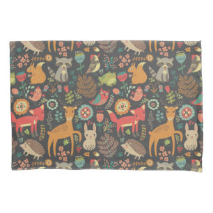 Woodland Critters Folk Art Pillowcase