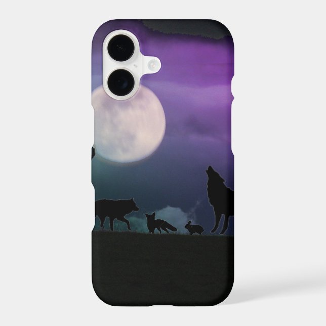 Woodland Critters Northern Lights iPhone Case (Back)