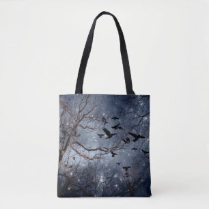 Woodland Crows Tote Bag