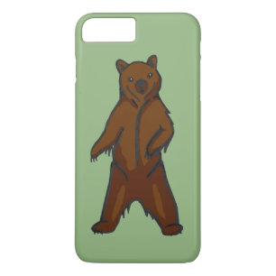 Woodland Cute Animal Brown Grizzly Bear iPhone 8 Plus/7 Plus Case