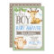 Woodland Deer and Owl Boy Baby Shower Invitation