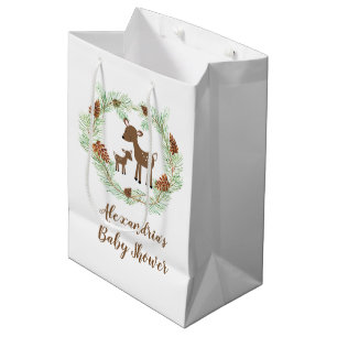Woodland Deer Animals Baby Shower Gift Bag