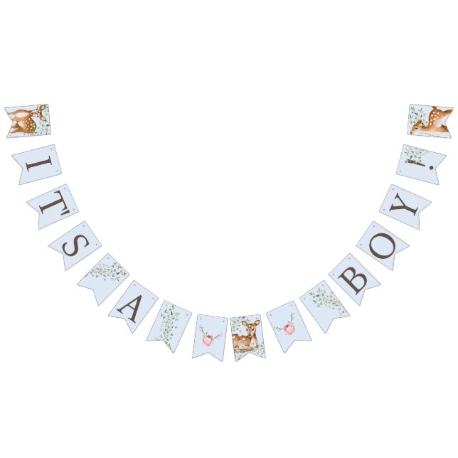 Woodland Deer Baby Shower Bunting (All)