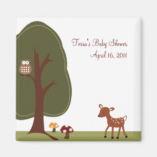 WOODLAND DEER Baby Shower Favour Magnet